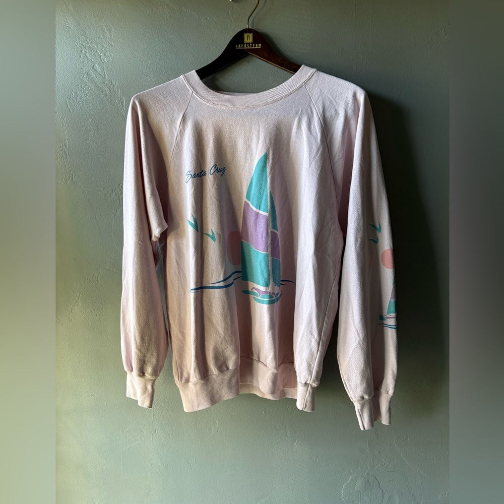 Vintage Santa Cruz Pink Crewneck Sweatshirt ~ Size S/M